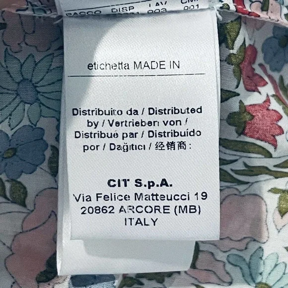 Bagutta Charlotte Floral Wrap Top Blouse Asian 100% Cotton Women’s 8 Italy EUC - Picture 10 of 15